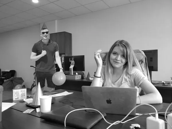 datarockets team working together around a table