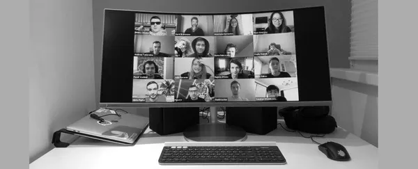 datarockets team on a Zoom check-in call