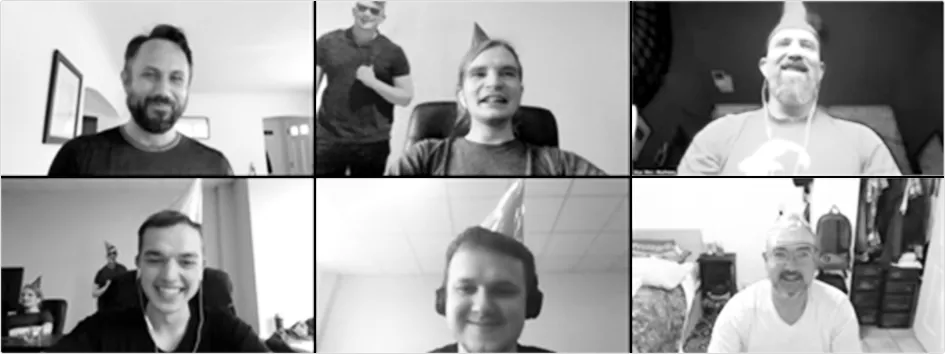 Screenshot of Glassfrog development team planning meeting with agile task board, story estimations, and project management workflow