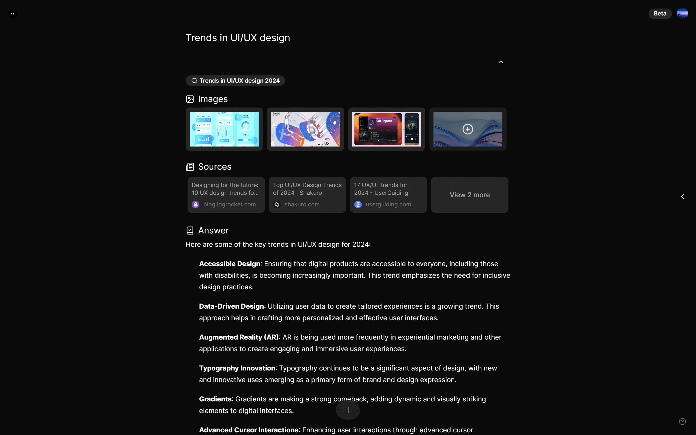 Morphic landing page