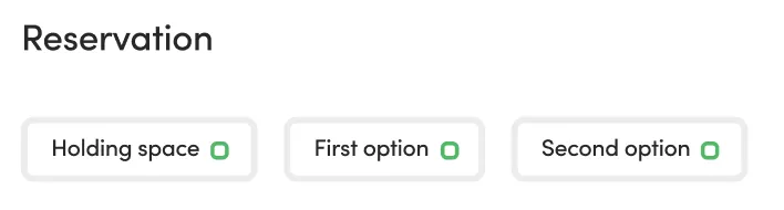 Original mockup design for venue reservation interface showing basic booking functionality for event managers