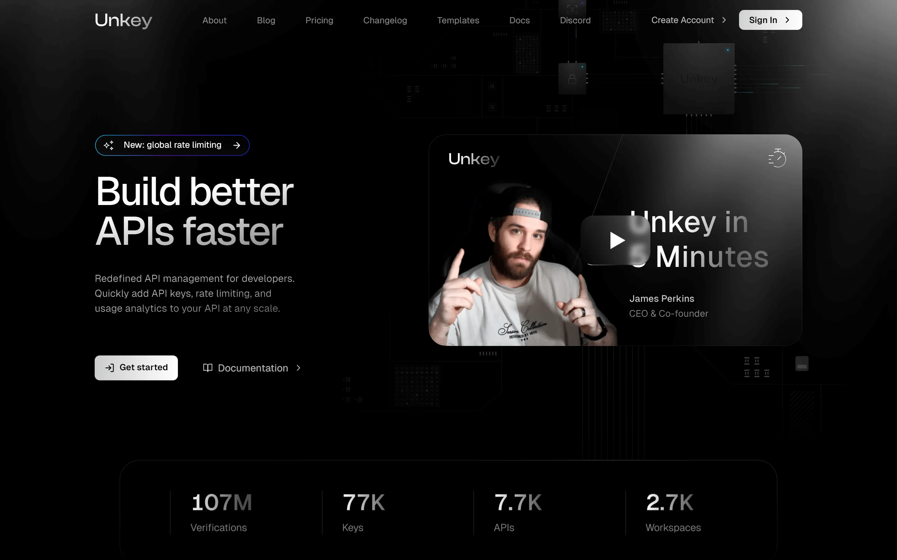 Unkey landing page